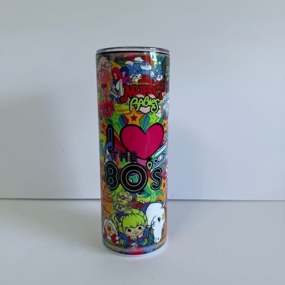 Retro 80s Pop Culture 20oz Skinny Tumbler - Picture 2 of 4